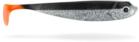 4 Lieblingsköder Gummifische zum Zanderangeln mit Gummifisch 10 cm, Farbe Lieblingsköder:Black Shadow