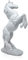 LEPENDOR Estatua de Resina de Caballo de pie para la decoración del hogar Escultura de Adorno Animal Escultura Decorativa de estatuilla de Arte de Caballo de cría (Blanco)
