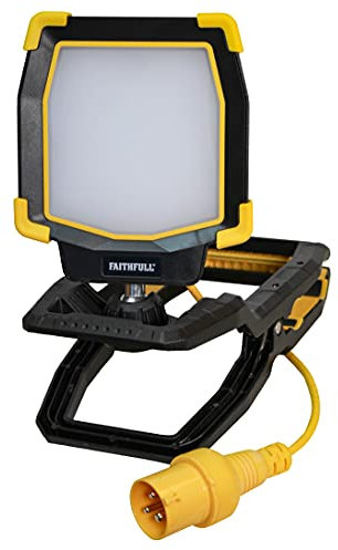 Faithfull FPPCLIP40WL LED Clip Grip Work Light 40 W Low Voltage 110 V - 4000Lm