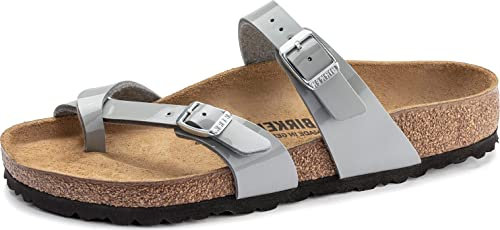 Birkenstock Womens Mayari Alloy Patent Birko-flor 39 R EU, Alliage laqué Birko Flor, 37/39 EU