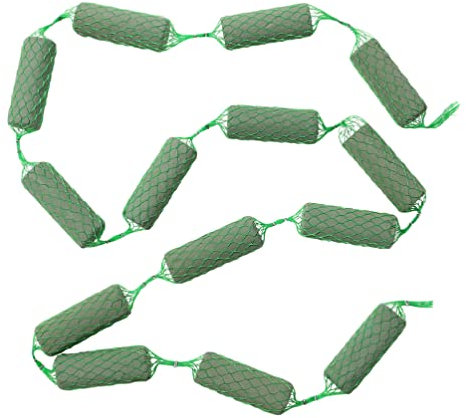 PRETYZOOM Blumenschaum Girlande Steckschaum mit Netz Blumensteckschaum Blumen Steckmasse Steckschwamm Steckziegel Nasssteckschaum Steckmoos für Hochzeit Blumenbogen Blumenarrangement 210cm