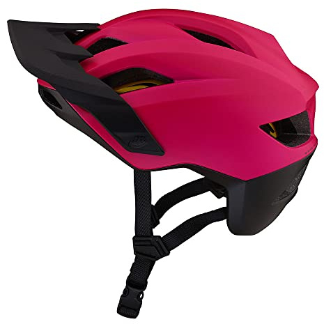 Troy Lee Designs Flowline Adult Mountain Bike Trail All Mountain Helmet W/MIPS, Orbit, Magenta/Black, X-Large/XX-Large