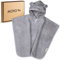 MOYO Baby Badeponcho Mit Bärenohren in Grau - Kapuzenhandtuch für 0-3 Jahre Aus 100% Frottee-Baumwolle - Waschbares Handtuch 68x56cm