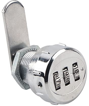 Cerradura de Armario con Combinación 250, Cerradura con Código de Seguridad de Contraseña Conveniente de Acero Inoxidable Plateado #3 Armario de Leva de Combinación de Código de (Gabinete de metal de