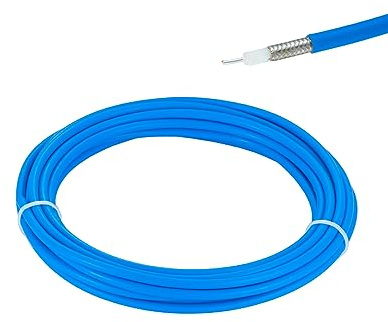 Vecys 16.4ft/5m RG402 Semiflexibel RF Koaxialkabel RG402 .141 Kabel med FEP Blå Mantel