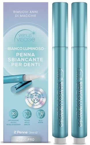 Penna Sbiancante Denti Professionale Pro Series (2 Penne) Gel per Sbiancamento Denti Approvato dai Dentisti – Trattamento Antimacchie Professionale – Denti Bianchi e Senza Macchie in Una Notte
