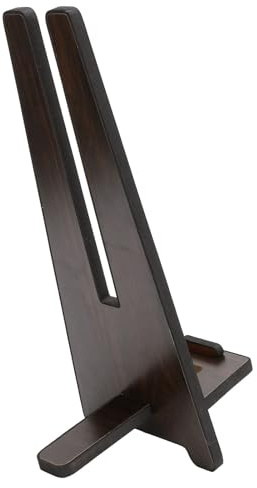 Portable Rosewood Electronic Wind Instrument Stand Holder, Adjustable Height, Compatible with Most Electric Woodwind Instruments