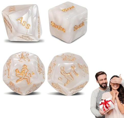 4 Dados de Cita Nocturna: Juego de Parejas, Regalo para Hombres y Mujeres, Regalo Divertido para el día de San Valentín, Aniversario, Navidad, cumpleaños,dados eróticos para pareja,juego parejas