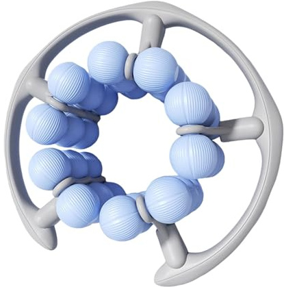 Rullo Massaggiante per Gambe Massaggiatore per Tessuti Profondi Rullo per Fascia Attrezzo Anticellulite con Rotazione Fluida Adatto per Palestra E Re, Blu