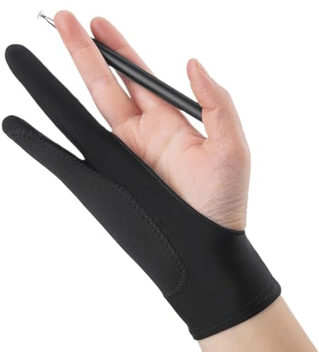 Skeleton Glove – Stretch Breathable Fabric | Anti-Touch Glove For Graphics | Tablet And Flatbed Drawing | Sketching Gloves For Digital Artists Illustrators Designers