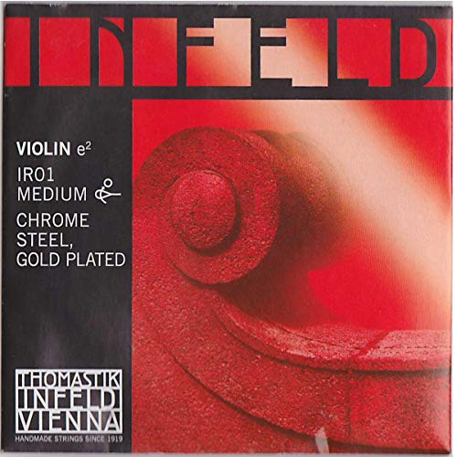 Thomastik single string for 4/4 violin Infeld red - E string chrome steel, gold-plated