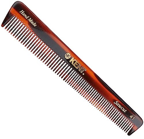 Kent Brushes Handmade Combs Range 4T Medium Size Coarse and Fine Comb