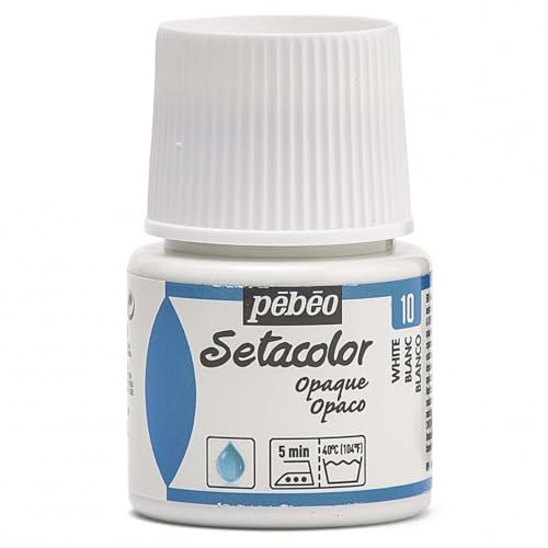 Pébéo 295010 Setacolor Opaque 1 Flacon Blanc 45 ML
