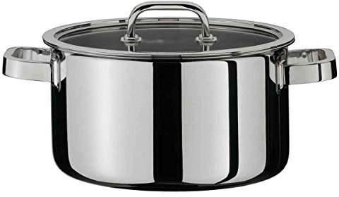 Spring 0615540616 Finesse Fleischtopf mit Deckel, Edelstahl, silber, 13,2 x 25,4 x 27,4 cm