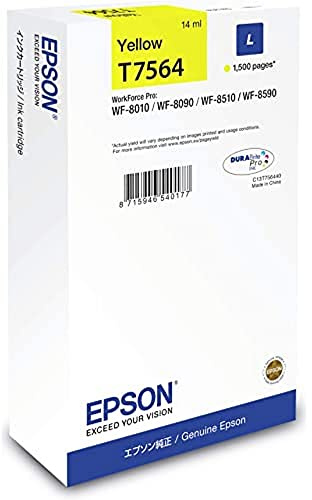 Epson T7564 Yellow Genuine, Ink Cartridge DuraBrite Ultra