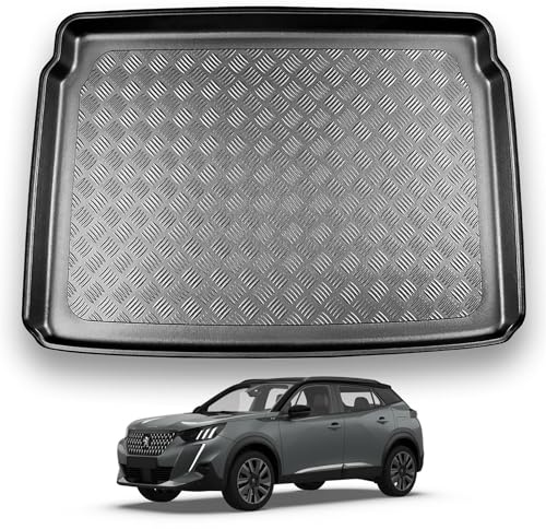 NOMAD Boot Liner Mat for Peugeot 2008 2020+ [Adjustable boot floor], Tailored PE Car Boot Protector Tray, Waterproof Raised Edge Trunk Mat, Easy Clean Cargo Floor Liner