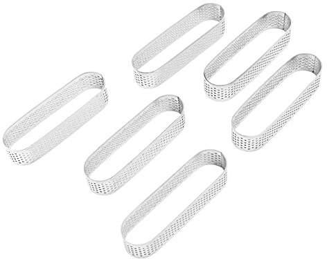 Lot de 6 moules à tartelettes ovales pour tartelettes françaises