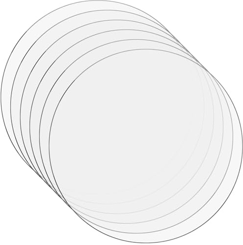 FAAING 6 stycken 30 cm akrylskiva rund stor, 2 mm akrylglas rund klar akrylplatta, transparent akrylskiva för skyltning, målning, hantverk, nyckelring tillverkning