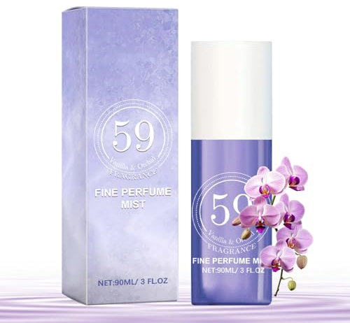 Allony Hair Perfume for Women, Hair and Body Mist, 90ml Vanilla Body Spray, Fruity and Floral Body Mist for Women, Long-lasting Fragrance, Moisturizing Skin