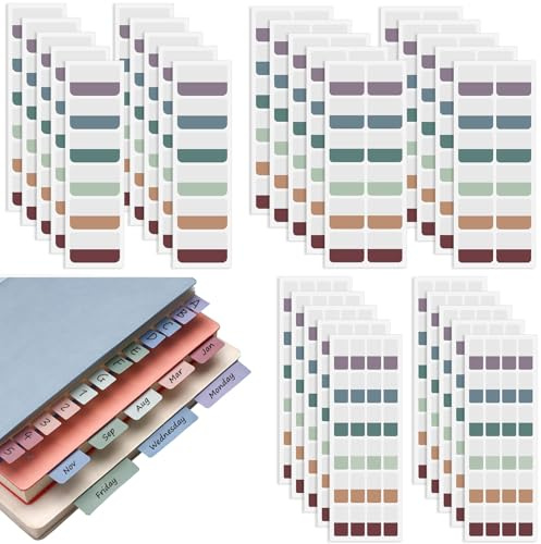420 Pcs 3 Size Colored Page Dividers Tabs, Book Sticky Index Tabs Dividers Book Page Markers Tabs Annotation Tab Stickers Label Sticky Tabs for Notebooks Binders File Classification(45mm,25mm,12mm)