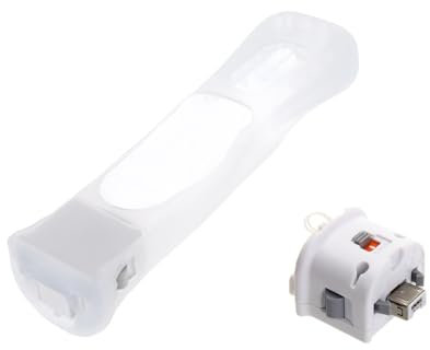 ELICTECH Wii Motion Plus Adapter Sensor with Silicon Case, Motion Plus Sensor Adapter Accelerator for Nintendo Wii Remote Controller, Gamer Gifts(White)