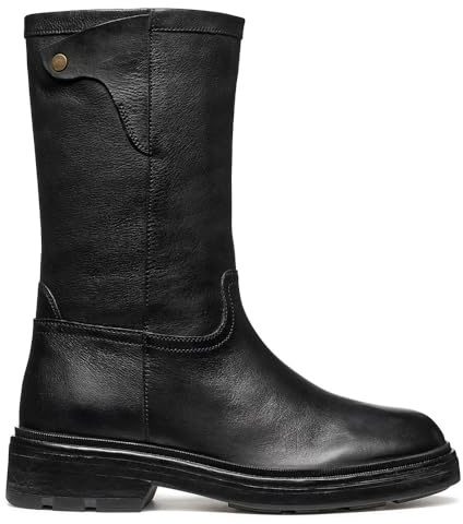 Geox D Swelen Knee - Botas altas para mujer, Negro, 38 EU