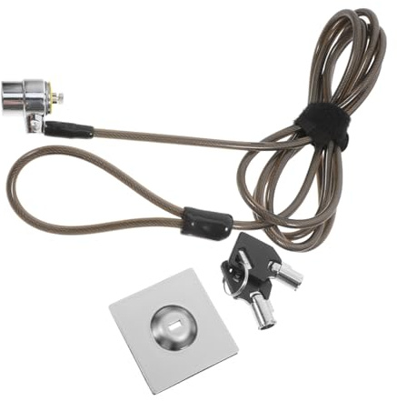 DOITOOL Cadenas Antivol pour Ordinateur Portable en Alliage De Zinc 1,9 m Câble Renforcé avec Boucle De Sécurité Noir pour Maison Bureau Dortoir