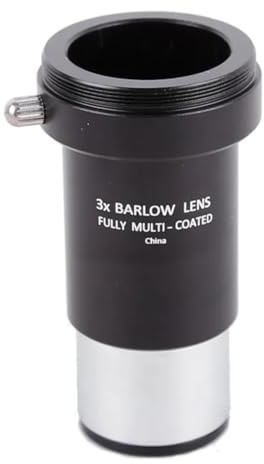 Accessoires pour télescopes Oculaire à lentille Barlow en métal 3X, Filetage M42, for caméra, télescope, Non monoculaire