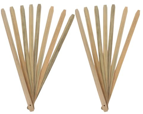 MAGICLULU Esqueleto de abanico artesanal 15 piezas de bambú natural 25X1X0,2 cm para eventos culturales y manualidades para entusiastas