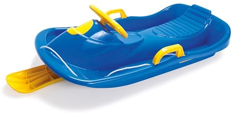Dantoy Bob Sledge with Brakes, Steering Toboggan for Winter Snow, Made in Denmark (Various Colours)