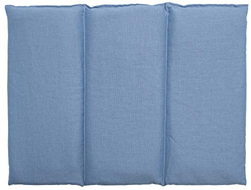 Coussin aux graines de colza - Taille 40x30-3 compartiments - bleu ciel - Coussin thermique - Coussin aux graines - Compresse froide -
