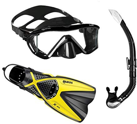 Mares i3 + X-One + Bay - Set de esnórquel (negro-amarillo, S/M (35-38)