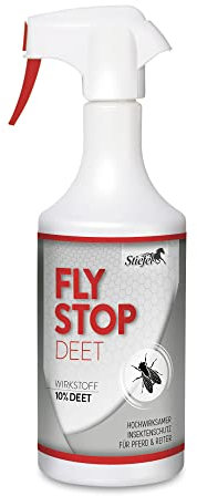 Stiefel Flystop DEET – Hochwirksamer, nahezu geruchloser Insektenschutz für Pferd & Reiter – Fliegenspray gegen Mücken, Bremsen & Zecken mit Langzeitwirkung – 650 ml Sprühflasche