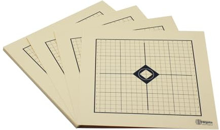 Zielscheiben *MRAD Target* | 26x26 cm | Schießscheibenkarton 200g/m² | Ideal zum Einschießen für den Sportschützen | 1cm Raster (100 Stück)