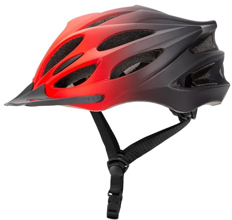 Fahrradhelm für Herren Damen Verstellbar Stadthelm mit Abnehmbarer Visier Innenfutter Cityhelm Leicht Rennradhelm Mountainbike MTB Helm für Erwachsene (Rot)