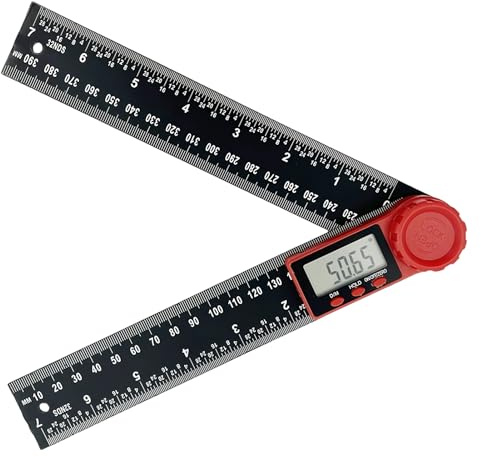 Digital Angle Finder with LCD Display, 200mm/7 Inch Inclinometer Protractor Angle Measure Tool, 0–360° Trend Angle Finder for Woodworking Construction DIY Measurement Repairing