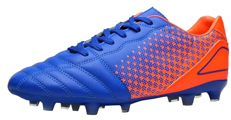 DREAM PAIRS Men's Firm Ground Soccer Cleats Soccer Shoes,Size 13,Royal/Orange,SUPERFLIGHT-1