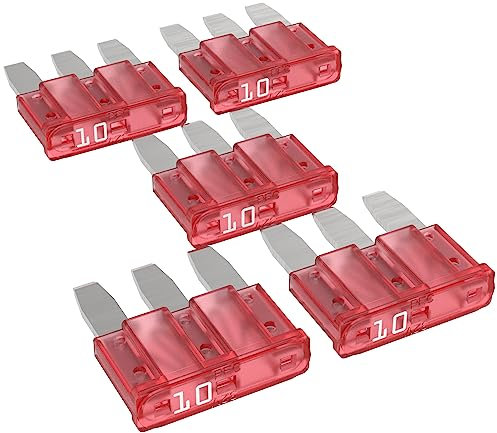AUPROTEC Micro 3 fusibili per auto, Mikroto III 5 A - 15 A, fusibili a lama, a scelta: 10 A, rosso, 5 pezzi