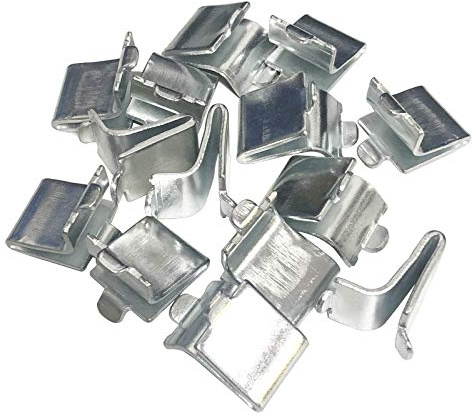 Bueyfolt Adjustable Steel Pilaster Shelf Support Clips -14 Pieces