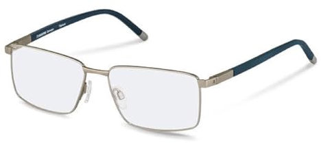 Rodenstock Quadratisch Metall Brillen in Silver, Dark Blue für Herren, Brille mit Sehstärke, optional mit Sonnenbrillen tönung oder Blaulichtfilter (Modell R7047)