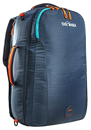 Tatonka Flightcase 40L - Handgepäck-Rucksack mit verstaubaren Schulterträgern - komplett aufklappbar - 40 Liter Volumen (Navy)