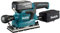 Makita DBO380RTJ 18 V Li-Ion LXT Bürstenloser Finishing-Schleifer, komplett mit 2 x 5,0 Ah Akkus und Ladegerät, Lieferung in einem Makpac-Etui