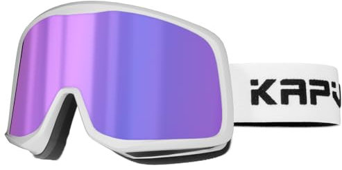 KAPVOE Skibrille Snowboard Brille für Brillenträger Herren Damen Jugend Schneebrille OTG 100% UV-Schutz Ski Goggles Kompatibler Helm Anti Fog Ski brille für Skifahren und Bergsteigen Lila