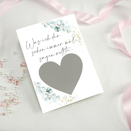 6 Rubbelkarten zum selber beschriften - Was ich dir schon immer mal sagen wollte - Gutschein blanco - Rubbellos für eigenen Text Geschenk Geschenkideen als Gutschein zum Geburtstag für Freunde