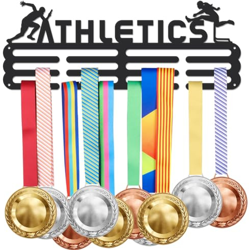 SUPERDANT Colgador de Medallas de Atletismo para Correr,Deportes,s,Medallas,Soporte para Pared,Soporte de Pared,Gancho de Cinta de Hierro,Colgador de Decoración,Premios,Cintas,Soporte para Corredores