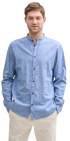 TOM TAILOR Chemise pour Homme, 37199 - Sapphire Blue Chambray, XXL