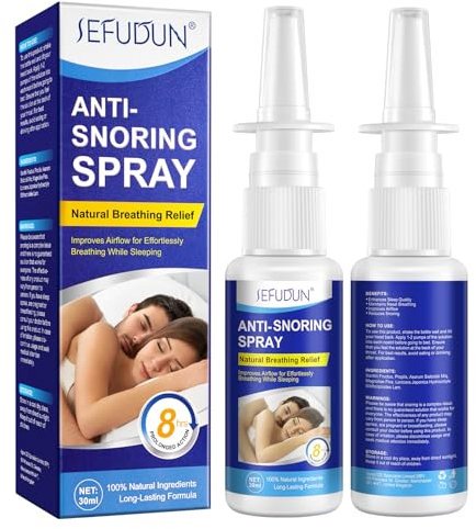 Spray Nasal Anti-Ronflement 30Ml, Arrêt Naturel Du Ronflement, Améliore Le Flux D'Air, Soulage La Congestion Nasale, Améliore La Cause Du Ronflement, 8 Heures D'Effet Prolongé