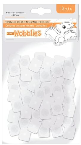 Tonic Studios - Mini Craft Wobblies - 48 Pack - 5309e | Adhesive Kinetic Wobblers for Movable Toppers