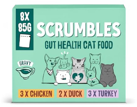 Scrumbles Grain Free Wet Cat Gravy Pouch Selection 32x85g