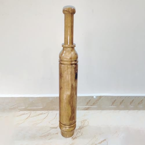 Mahaadev Creation Wooden Indian Mugdar, Clubs, Meel, Clubbell,Mugdal, Varnish Design & Natural Color (12, Kilograms)
